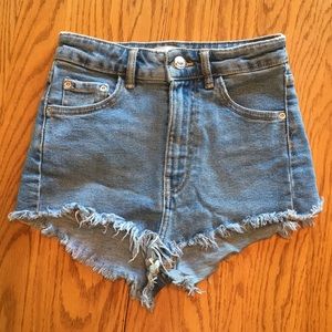 High Rise denim shorts